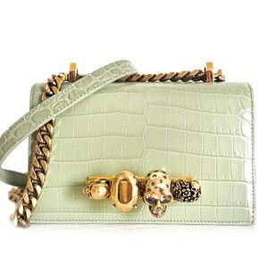 NWOT Alexander McQueen Jeweled Satchel bag